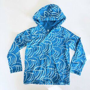 Tea Collection Boy Kids Happy Hoodie in Waves 7 years EUC